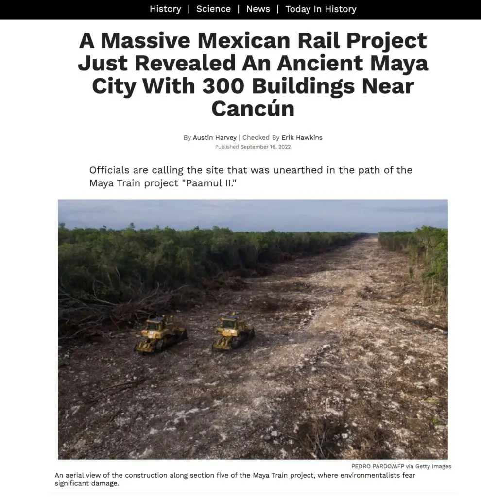 建設中の マヤ鉄道 ルート上にマヤ遺跡続々発見 遠野そら Mysterypress Webムー 世界の謎と不思議のニュース 考察コラム