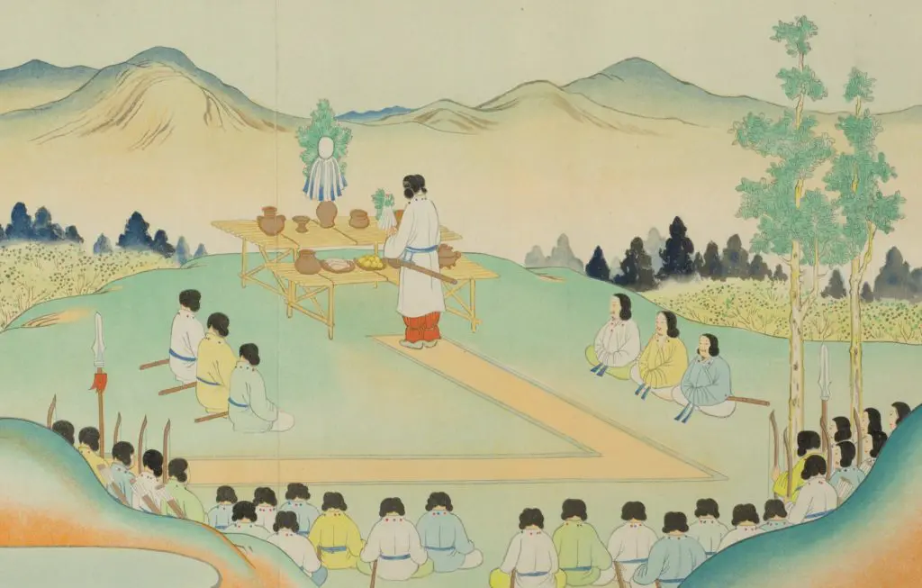 大日本帝国 神武天皇即位元年基準歴史図 大正3年 掛軸 大日本帝国 神武