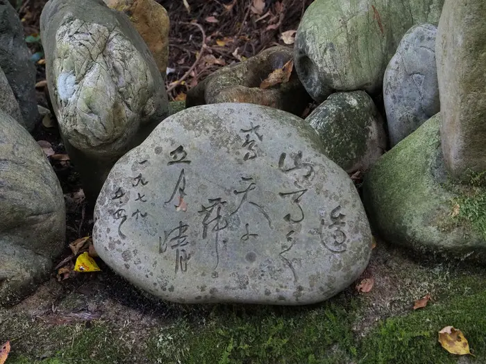 無気味な人面石が大量に並ぶ新潟県・立石山神社をレポート！ 原始的な