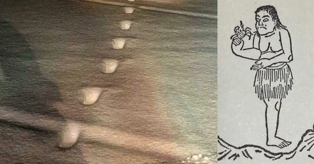 雪原を疾走した一本足の妖怪か？ 岩木山に巨人「オオヒト」の足跡が