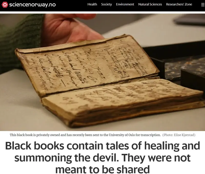 ノルウェーで密かに受け継がれる魔術書「黒本」の内容とは!? 悪魔を