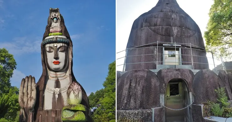 ペイントを施した御尊顔に衝撃！ 巨大でミステリアスな「高知観音」の