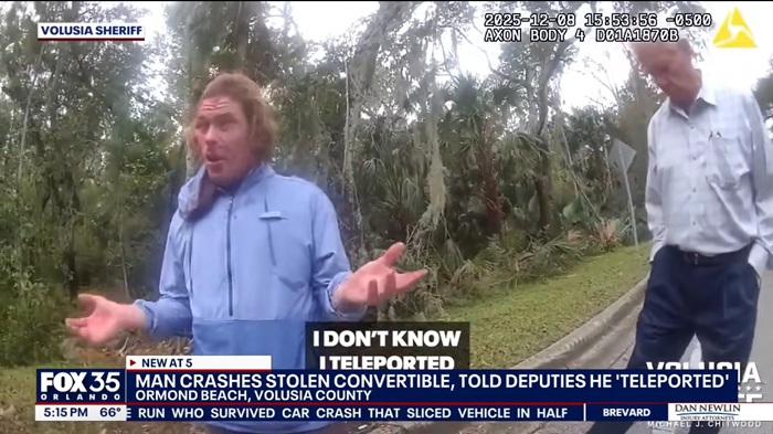 フロリダで不可解すぎる窃盗事件発生！ 燃え上がる自動車から救助された男が語った“テレポート”と“異星人”