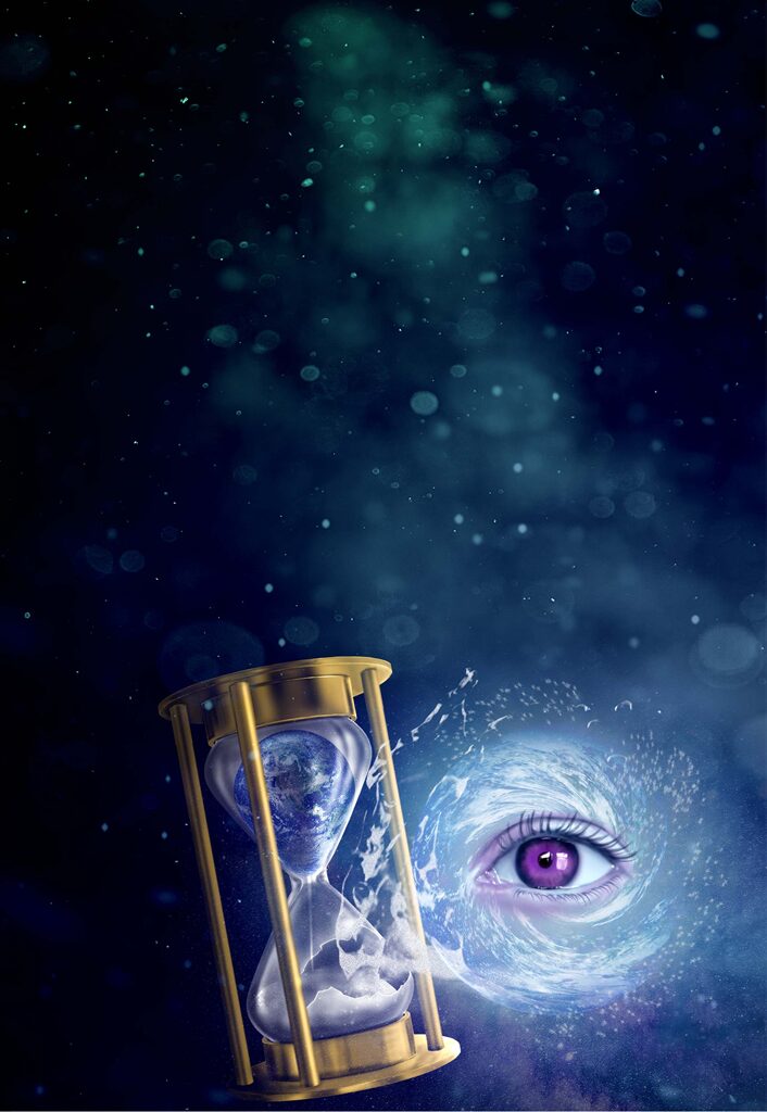 都市伝説「タイムリープ現象」の謎　ムー2026年01月号のカバーアート／zalartworks