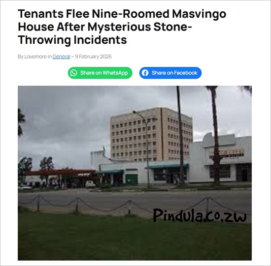 ジンバブエのアパートに降り注ぐ「石の雨」の謎！ “闇の力”による投石被害で入居者が全員退去へ